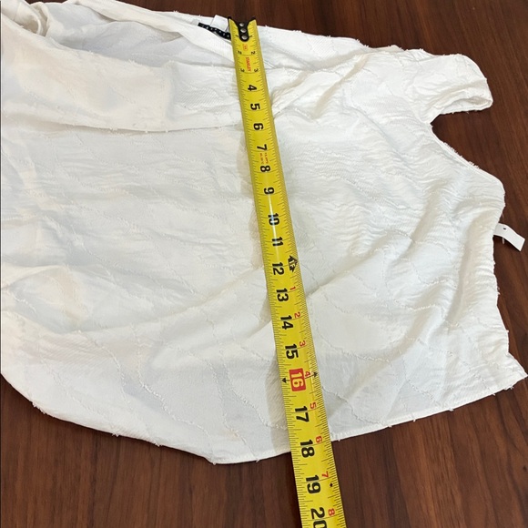 Topshop White Textured Top - Picture 8 of 8